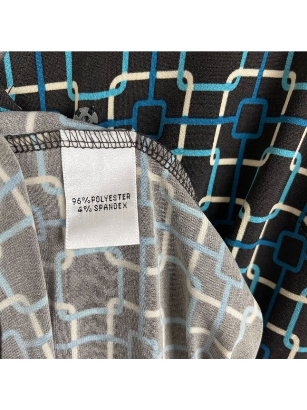 Talbots Women 3/4 Sleeve Pullover V Neck Print Dress Size 4 - Picture 4 of 11